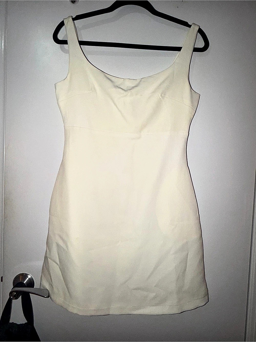 Sleeveless Mini Dress in Cream Size Small